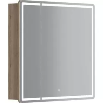 Зеркальный шкаф Sancos Mirror 80х75 подсветка, сенсор, дуб галифакс натуральный (MI80EG)