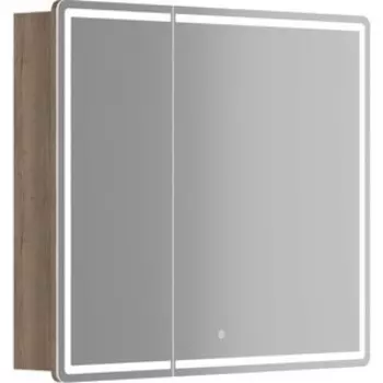 Зеркальный шкаф Sancos Mirror 90х75 подсветка, сенсор, дуб галифакс натуральный (MI90EG)