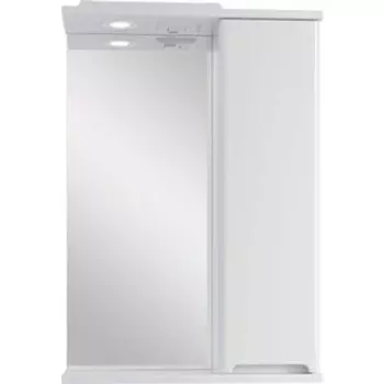 Зеркальный шкаф Sanstar Адель 50х75 с подсветкой, белый (406.1-2.4.1.)