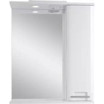 Зеркальный шкаф Sanstar Уника 60х75 с подсветкой, белый (370.1-2.4.1.)