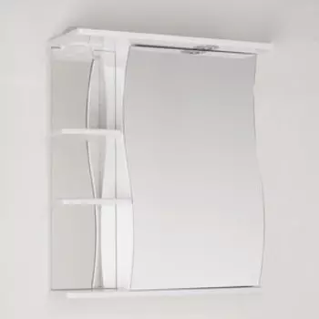 Зеркальный шкаф Style line Эко Волна 60 с подсветкой, белый (ЛС-00000121)