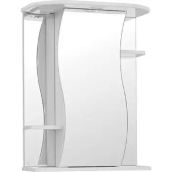 Зеркальный шкаф Style line Лилия 55 с подсветкой, белый (ЛС-00000119)