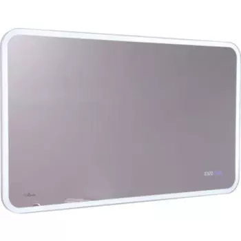 Зеркало Alcora Viana Led 120x70 с анитазпотеванием, часы (ЗЛП210 Super Pack)