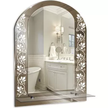 Зеркало Mixline Лоза 53х73 с полкой и фацетом (4620001984503)