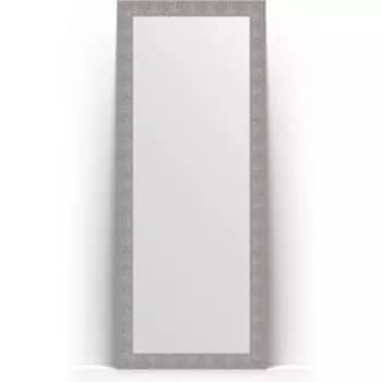 Зеркало напольное Evoform Definite Floor 81x201 см, в багетной раме - чеканка серебряная 90 мм (BY 6009)