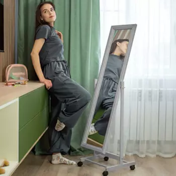 Зеркало напольное Мебелик BeautyStyle 27 серый 135 см х 42,5 см (П0006802)