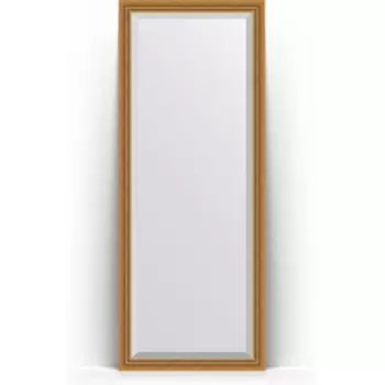 Зеркало напольное с фацетом Evoform Exclusive Floor 78x198 см, в багетной раме - состаренное золото с плетением 70 мм (BY 6101)