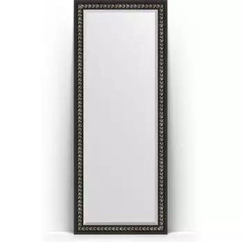 Зеркало напольное с фацетом Evoform Exclusive Floor 80x199 см, в багетной раме - черный ардеко 81 мм (BY 6108)