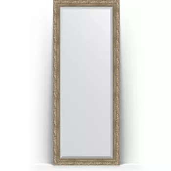 Зеркало напольное с фацетом Evoform Exclusive Floor 80x200 см, в багетной раме - виньетка античное серебро 85 мм (BY 6113)