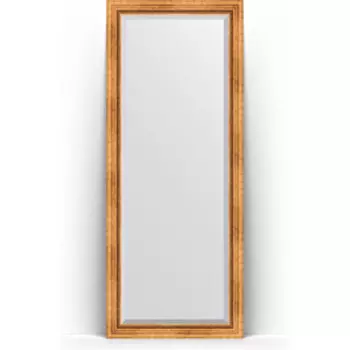 Зеркало напольное с фацетом Evoform Exclusive Floor 81x201 см, в багетной раме - римское золото 88 мм (BY 6117)