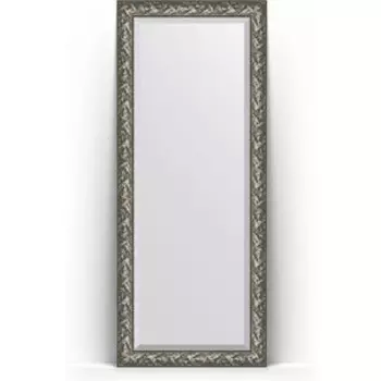 Зеркало напольное с фацетом Evoform Exclusive Floor 84x203 см, в багетной раме - византия серебро 99 мм (BY 6125)