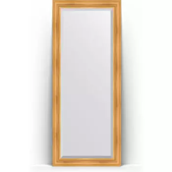 Зеркало напольное с фацетом Evoform Exclusive Floor 84x204 см, в багетной раме - травленое золото 99 мм (BY 6127)