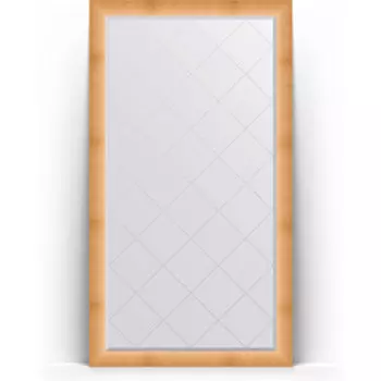 Зеркало напольное с гравировкой Evoform Exclusive-G Floor 111x201 см, в багетной раме - травленое золото 87 мм (BY 6356)