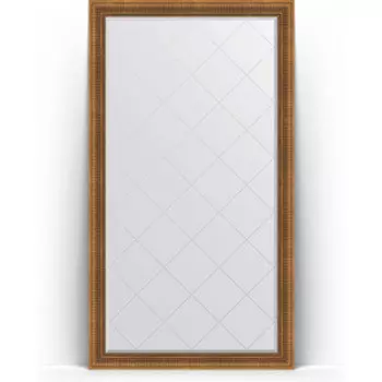 Зеркало напольное с гравировкой Evoform Exclusive-G Floor 112x202 см, в багетной раме - бронзовый акведук 93 мм (BY 6362)
