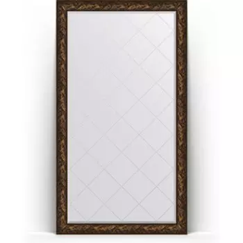 Зеркало напольное с гравировкой Evoform Exclusive-G Floor 114x203 см, в багетной раме - византия бронза 99 мм (BY 6366)