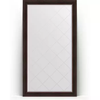 Зеркало напольное с гравировкой Evoform Exclusive-G Floor 114x204 см, в багетной раме - темный прованс 99 мм (BY 6370)