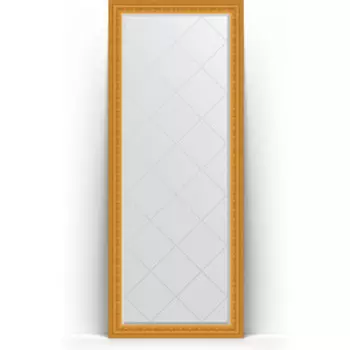 Зеркало напольное с гравировкой Evoform Exclusive-G Floor 80x199 см, в багетной раме - сусальное золото 80 мм (BY 6309)