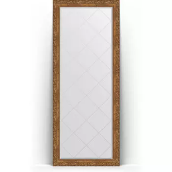Зеркало напольное с гравировкой Evoform Exclusive-G Floor 80x200 см, в багетной раме - виньетка бронзовая 85 мм (BY 6312)