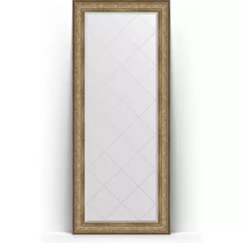 Зеркало напольное с гравировкой Evoform Exclusive-G Floor 85x205 см, в багетной раме - виньетка античная бронза 109 мм (BY 6335)