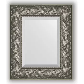 Зеркало с фацетом в багетной раме Evoform Exclusive 49x59 см, византия серебро 99 мм (BY 3364)