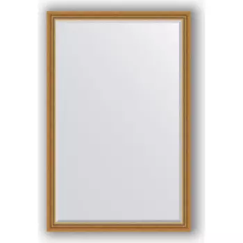 Зеркало с фацетом в багетной раме поворотное Evoform Exclusive 113x173 см, состаренное золото с плетением 70 мм (BY 3613)