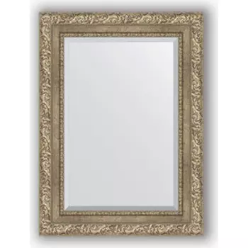 Зеркало с фацетом в багетной раме поворотное Evoform Exclusive 55x75 см, виньетка античное серебро 85 мм (BY 3383)