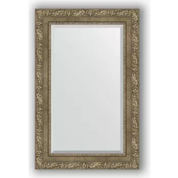 Зеркало с фацетом в багетной раме поворотное Evoform Exclusive 55x85 см, виньетка античная латунь 85 мм (BY 3411)