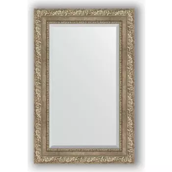 Зеркало с фацетом в багетной раме поворотное Evoform Exclusive 55x85 см, виньетка античное серебро 85 мм (BY 3409)