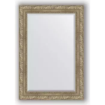 Зеркало с фацетом в багетной раме поворотное Evoform Exclusive 65x95 см, виньетка античное серебро 85 мм (BY 3435)