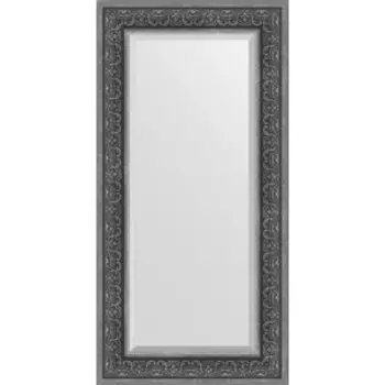 Зеркало с фацетом в багетной раме поворотное Evoform Exclusive 79x169 см, вензель серебряный 101 мм (BY 3605)