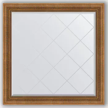 Зеркало с гравировкой Evoform Exclusive-G 107x107 см, в багетной раме - бронзовый акведук 93 мм (BY 4455)