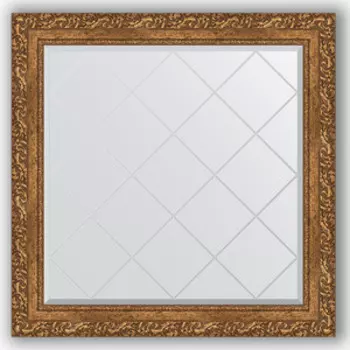 Зеркало с гравировкой Evoform Exclusive-G 85x85 см, в багетной раме - виньетка бронзовая 85 мм (BY 4314)