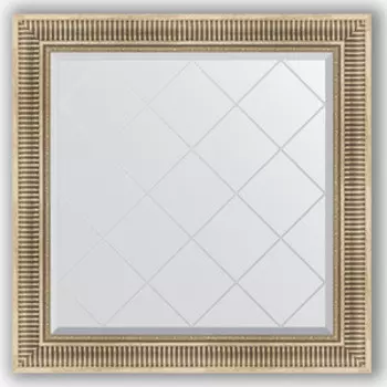 Зеркало с гравировкой Evoform Exclusive-G 87x87 см, в багетной раме - серебряный акведук 93 мм (BY 4325)