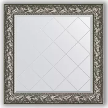 Зеркало с гравировкой Evoform Exclusive-G 89x89 см, в багетной раме - византия серебро 99 мм (BY 4329)