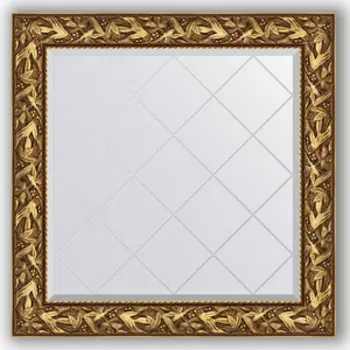 Зеркало с гравировкой Evoform Exclusive-G 89x89 см, в багетной раме - византия золото 99 мм (BY 4328)