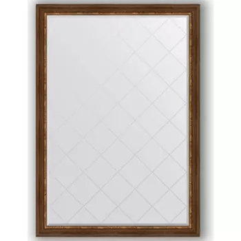 Зеркало с гравировкой поворотное Evoform Exclusive-G 131x186 см, в багетной раме - римская бронза 88 мм (BY 4492)