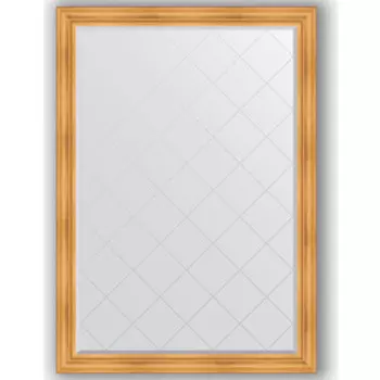 Зеркало с гравировкой поворотное Evoform Exclusive-G 134x189 см, в багетной раме - травленое золото 99 мм (BY 4503)
