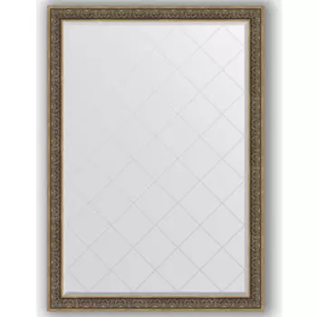 Зеркало с гравировкой поворотное Evoform Exclusive-G 134x189 см, в багетной раме - вензель серебряный 101 мм (BY 4508)