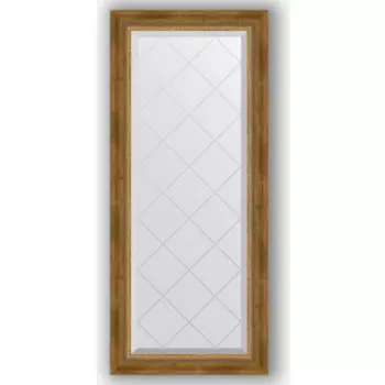 Зеркало с гравировкой поворотное Evoform Exclusive-G 53x123 см, в багетной раме - состаренная бронза с плетением 70 мм (BY 4047)