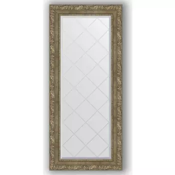 Зеркало с гравировкой поворотное Evoform Exclusive-G 55x125 см, в багетной раме - виньетка античная латунь 85 мм (BY 4059)