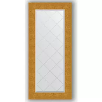 Зеркало с гравировкой поворотное Evoform Exclusive-G 56x126 см, в багетной раме - чеканка золотая 90 мм (BY 4065)