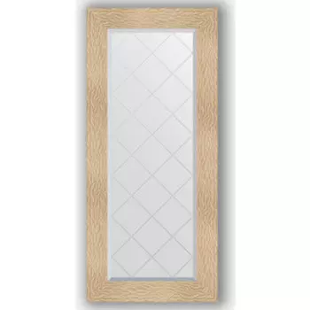 Зеркало с гравировкой поворотное Evoform Exclusive-G 56x126 см, в багетной раме - золотые дюны 90 мм (BY 4064)