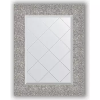 Зеркало с гравировкой поворотное Evoform Exclusive-G 56x74 см, в багетной раме - чеканка серебряная 90 мм (BY 4023)