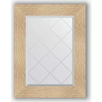 Зеркало с гравировкой поворотное Evoform Exclusive-G 56x74 см, в багетной раме - золотые дюны 90 мм (BY 4021)