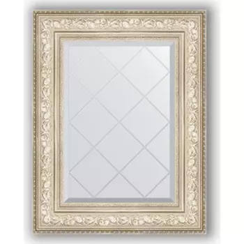 Зеркало с гравировкой поворотное Evoform Exclusive-G 60x78 см, в багетной раме - виньетка серебро 109 мм (BY 4039)