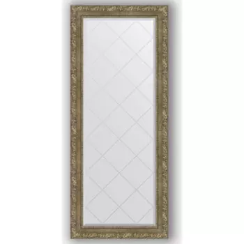 Зеркало с гравировкой поворотное Evoform Exclusive-G 65x155 см, в багетной раме - виньетка античная латунь 85 мм (BY 4145)
