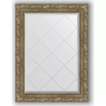 Зеркало с гравировкой поворотное Evoform Exclusive-G 65x87 см, в багетной раме - виньетка античная латунь 85 мм (BY 4102)