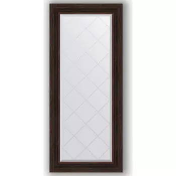 Зеркало с гравировкой поворотное Evoform Exclusive-G 69x158 см, в багетной раме - темный прованс 99 мм (BY 4162)