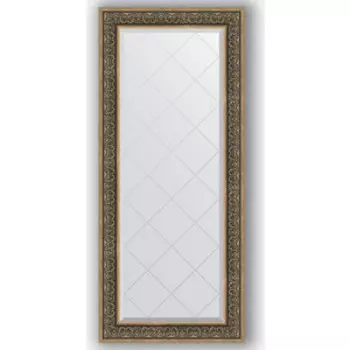 Зеркало с гравировкой поворотное Evoform Exclusive-G 69x159 см, в багетной раме - вензель серебряный 101 мм (BY 4164)