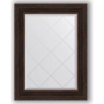 Зеркало с гравировкой поворотное Evoform Exclusive-G 69x91 см, в багетной раме - темный прованс 99 мм (BY 4119)